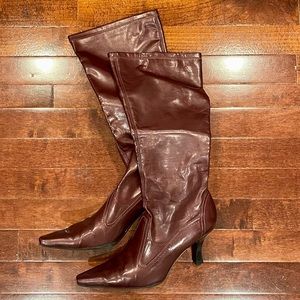 Franco Sarto Burgundy Heeled Boots